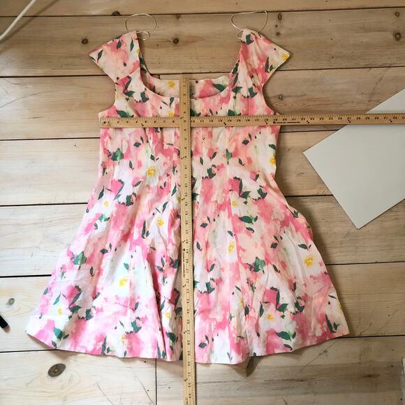 A New Day NWT Women's Corset Woven Mini A-Line Dress Pink Floral Size 16 - Picture 11 of 11